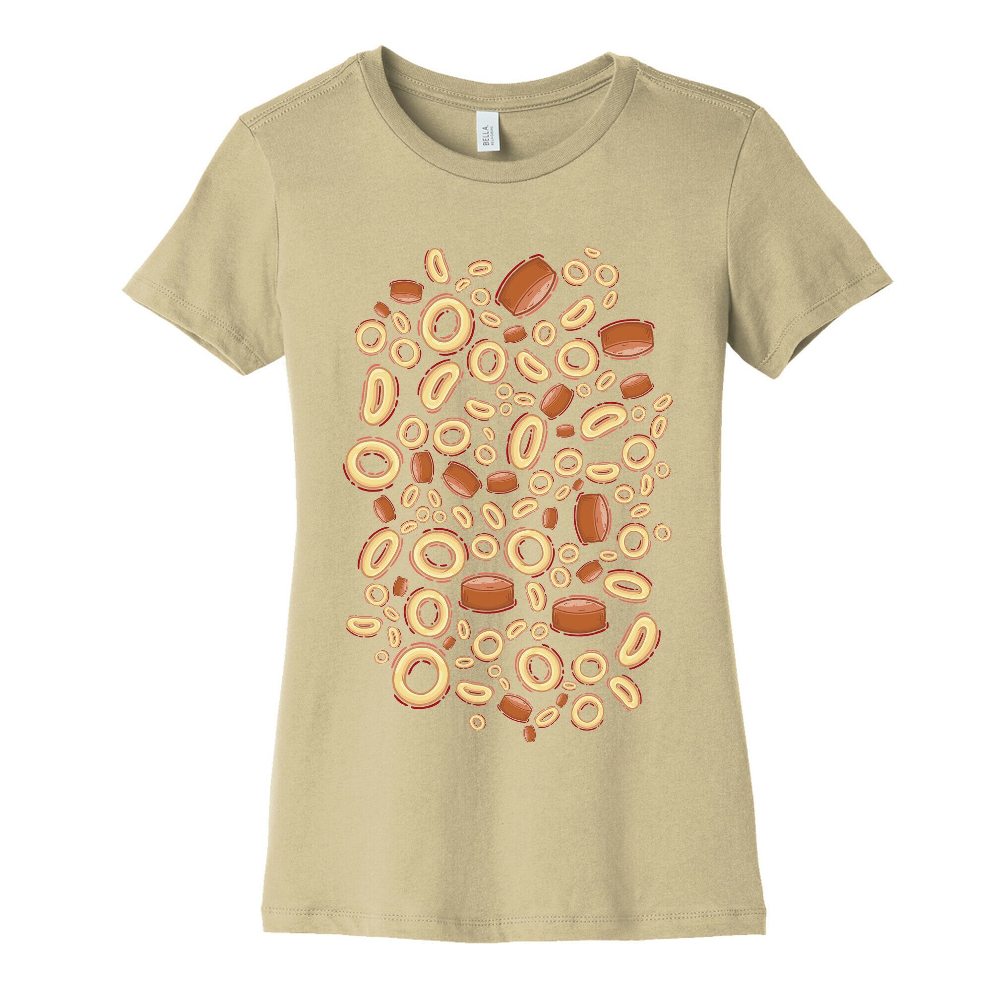 Spaghettios With Franks Pattern Women's Cotton Tee